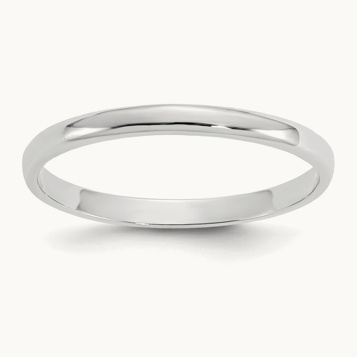 Polished Ring — 14K White Gold