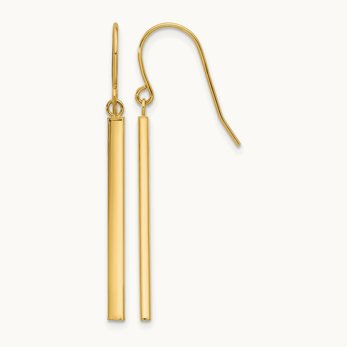 Bar Dangle Earrings, 14K