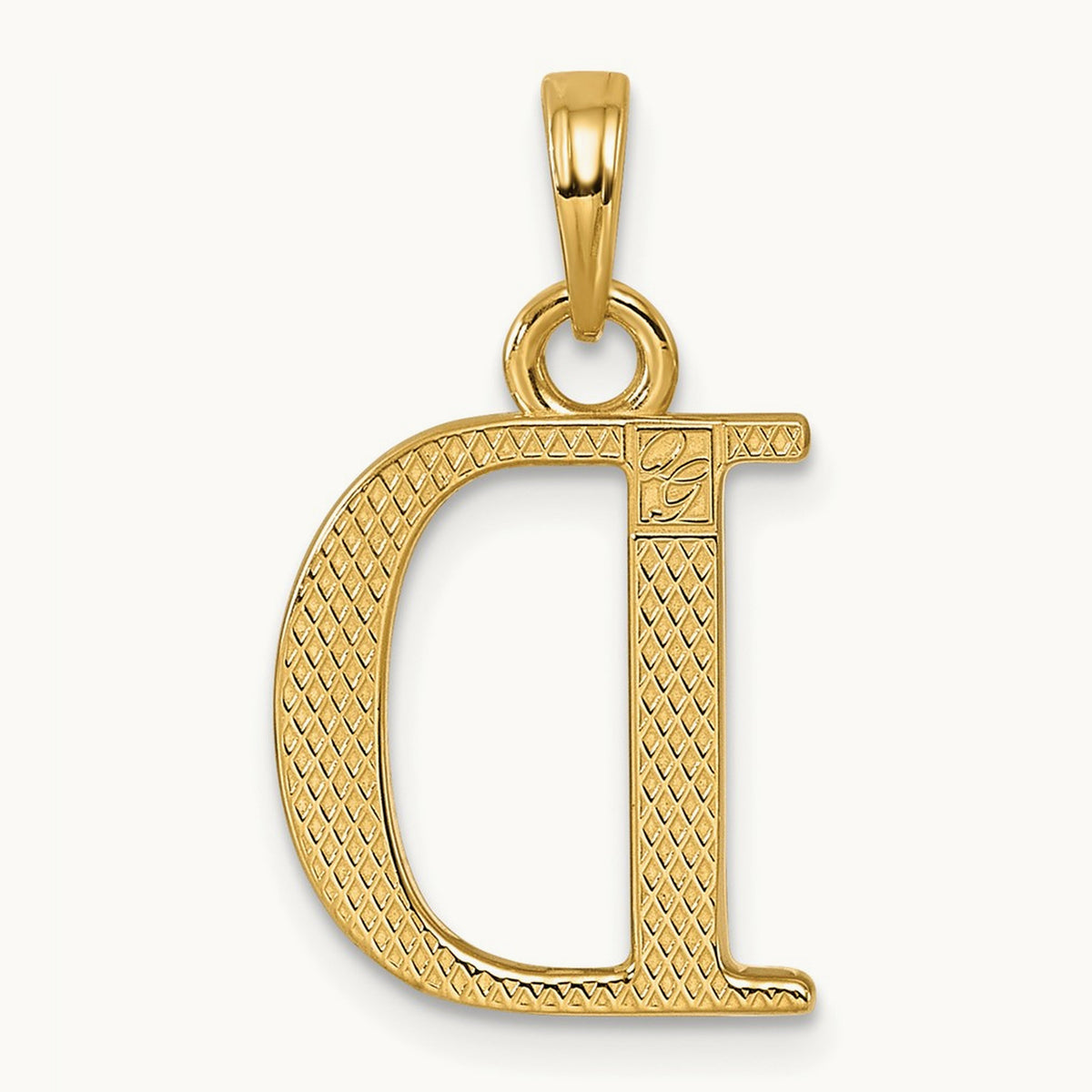 Initial Pendant — 17.56mm, D