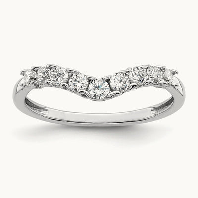 Concaved Band, 0.50 ct tw Lab-Grown Diamond