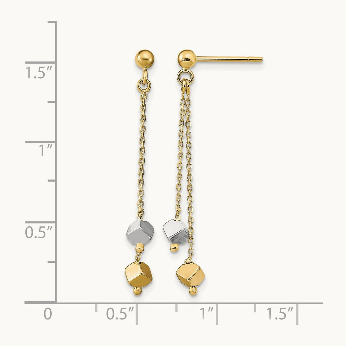 Polished Beaded Post Dangle Earrings — Leslie's — photo set