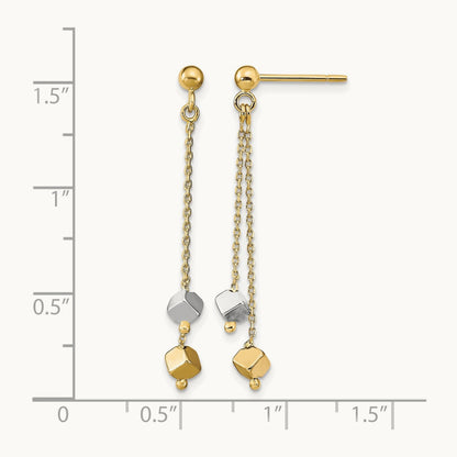 Polished Beaded Post Dangle Earrings — Leslie's — photo set