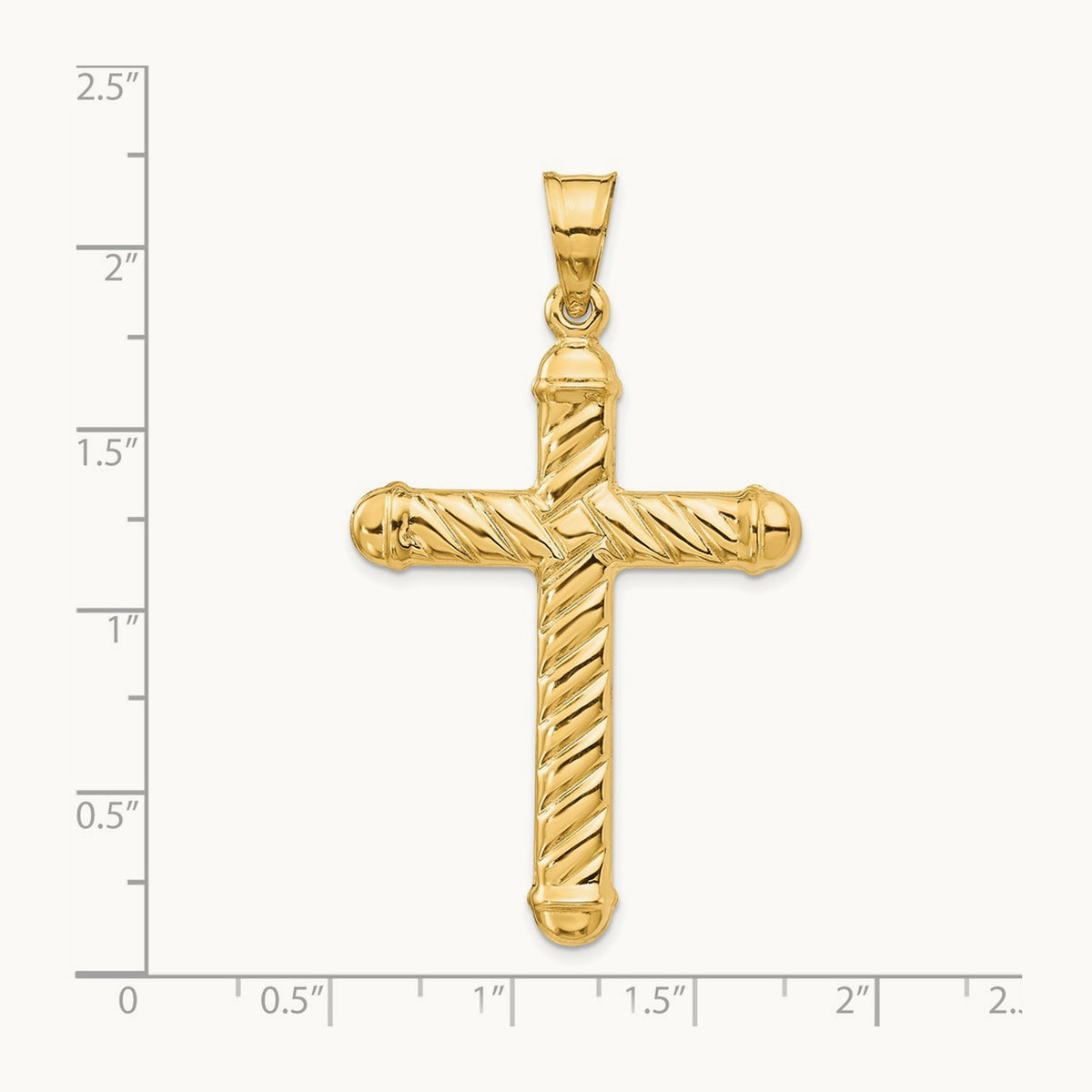 Hollow Cross Pendant, 14K