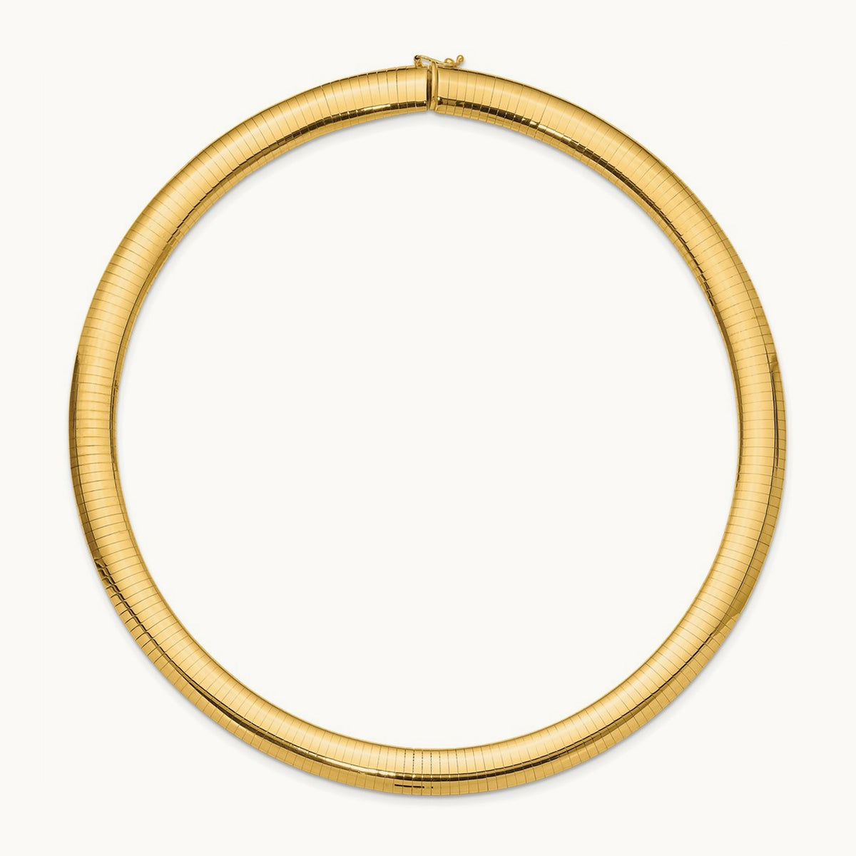 Domed Omega Necklace — 14K Yellow Gold, 16mm, 10mm