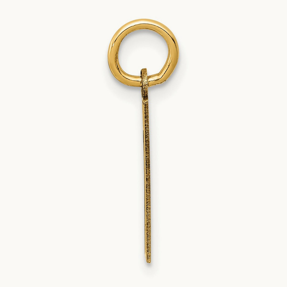Small Satin Number 1 Charm — 14K Yellow Gold