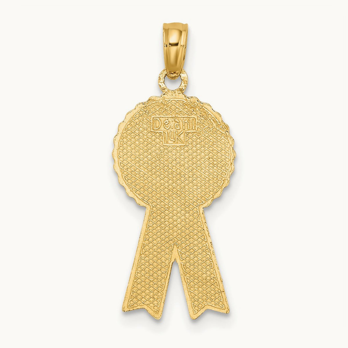 Enamel 1st PLACE Ribbon Charm, 14K