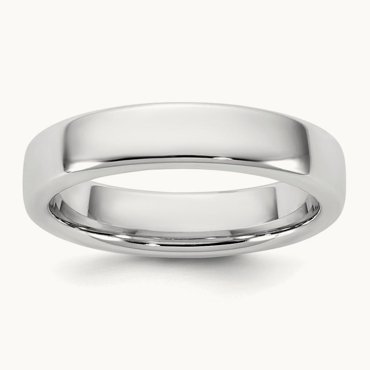 European Comfort Fit Band — 14K White Gold, 4.5mm