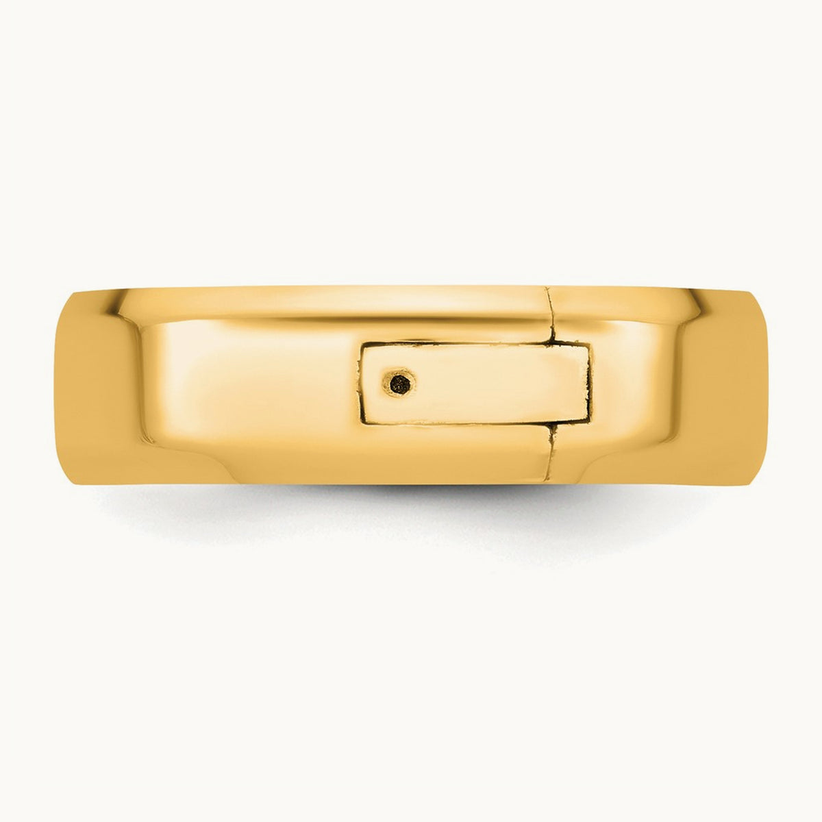 CLIQ Hinged Beveled Edge Wedding Band, 6mm, 14K Yellow Gold
