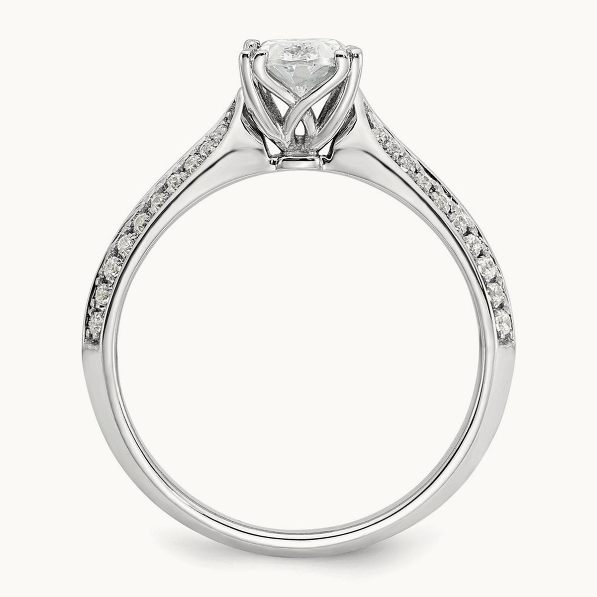 Oval Semi-Mount Engagement Ring — 3/4 ct, 7