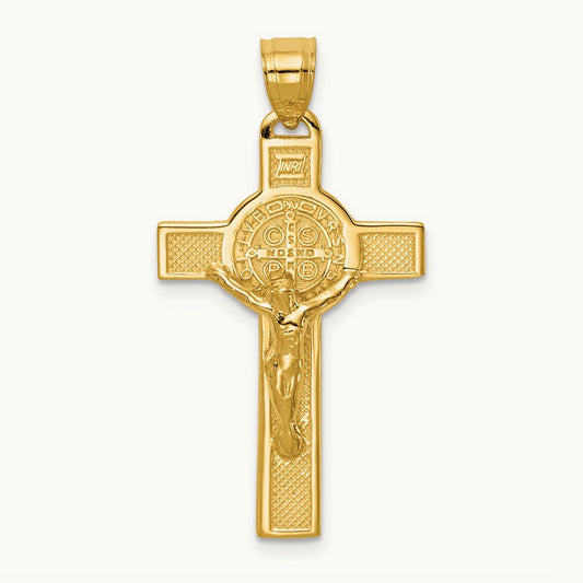 San Benito 2-Sided Crucifix Pendant — 33.5mm