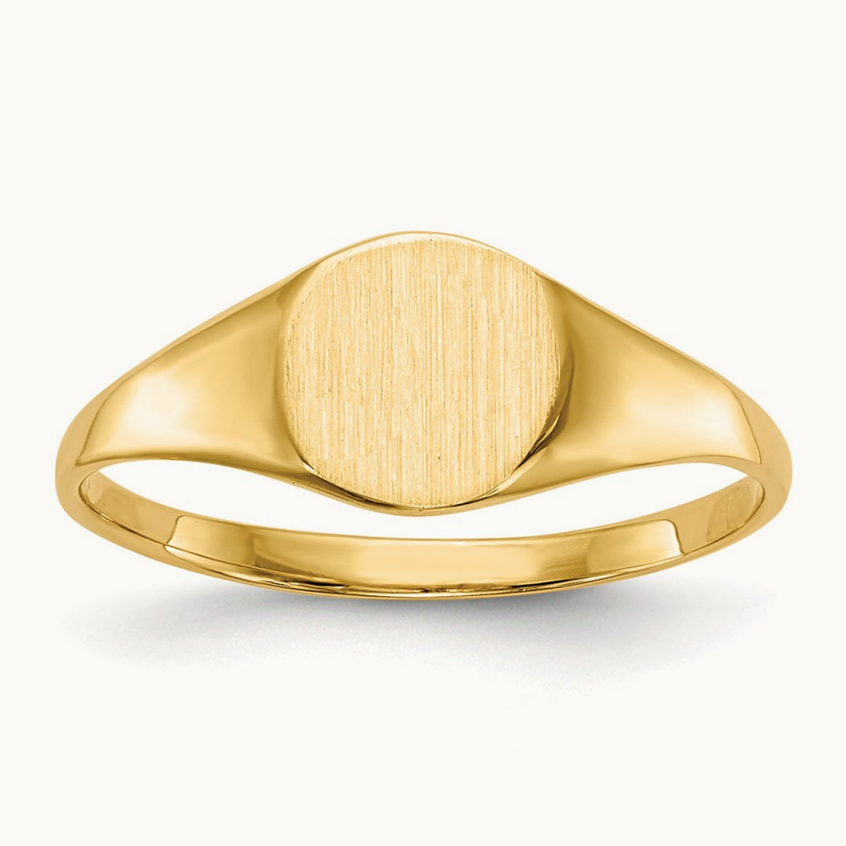 6.5x7. Closed Back Signet Ring, 5mm, 14K