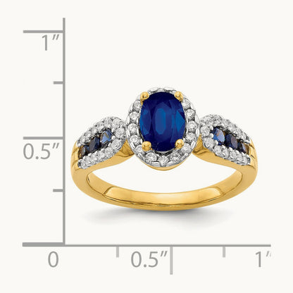Diamond and Oval Sapphire Ring — photo set