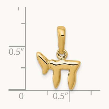 Chai Pendant, 14K