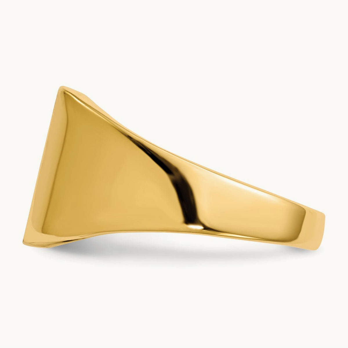 11.0x11. Closed Back Signet Ring, 5mm, 14K