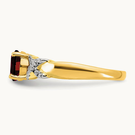 Garnet and Diamond Ring — photo set