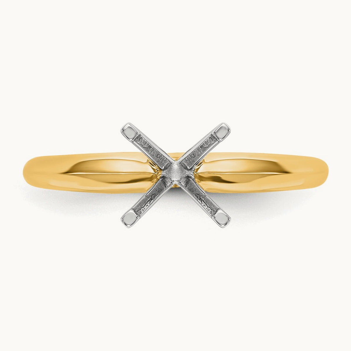 5/8ct. Lightweight Knife Edge Half-Round Mounting, 14K Two-tone