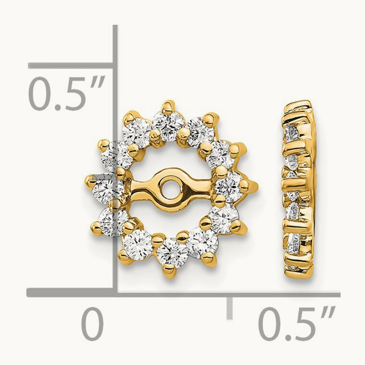 AA Diamond Earring Jacket, 14K