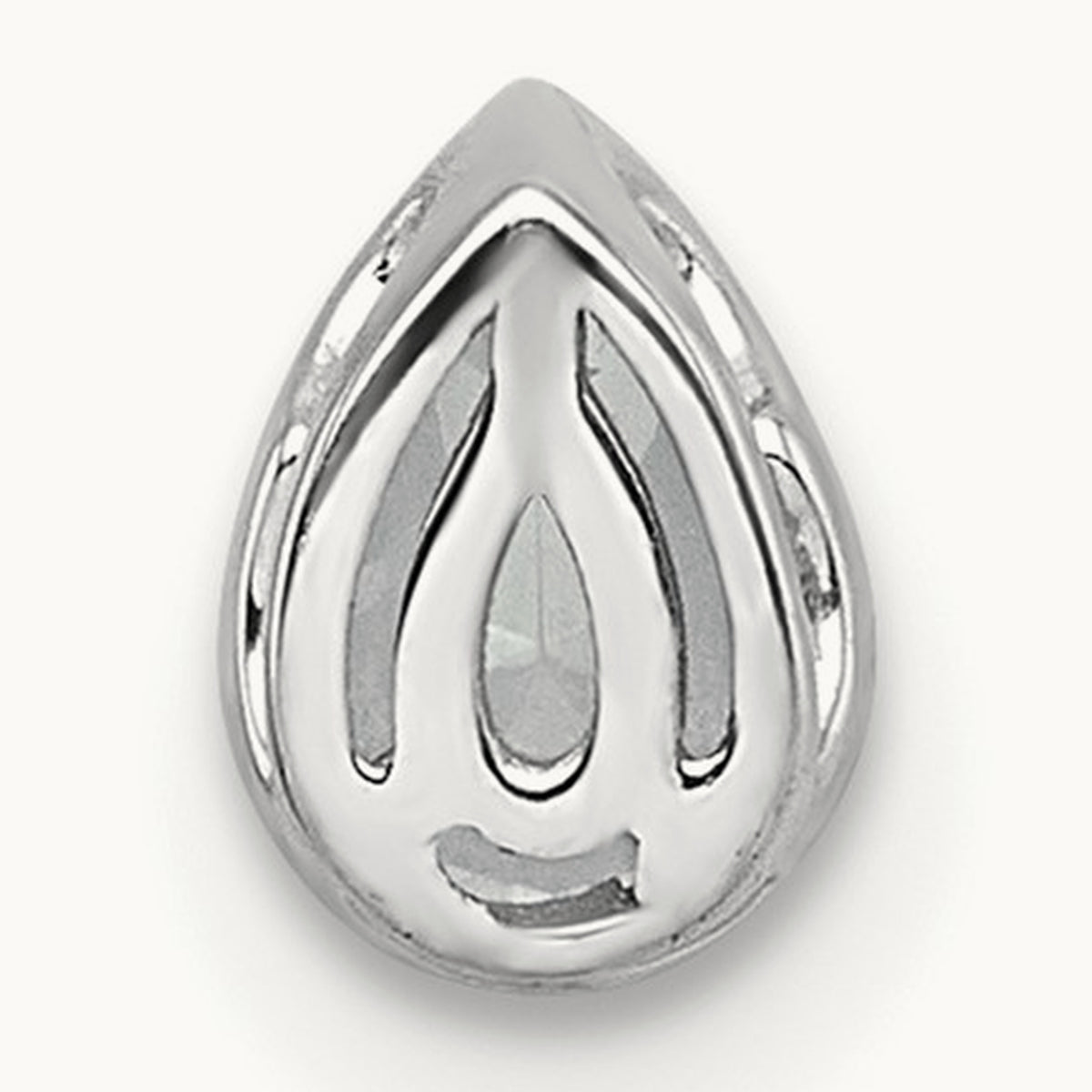 Pear Bezel Chain Slide, 0.25-3.00 ct tw Lab-Grown Diamond — 1/3 ct, VS (Best), 14K White Gold