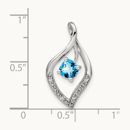Blue Topaz and Diamond Pendant — photo set