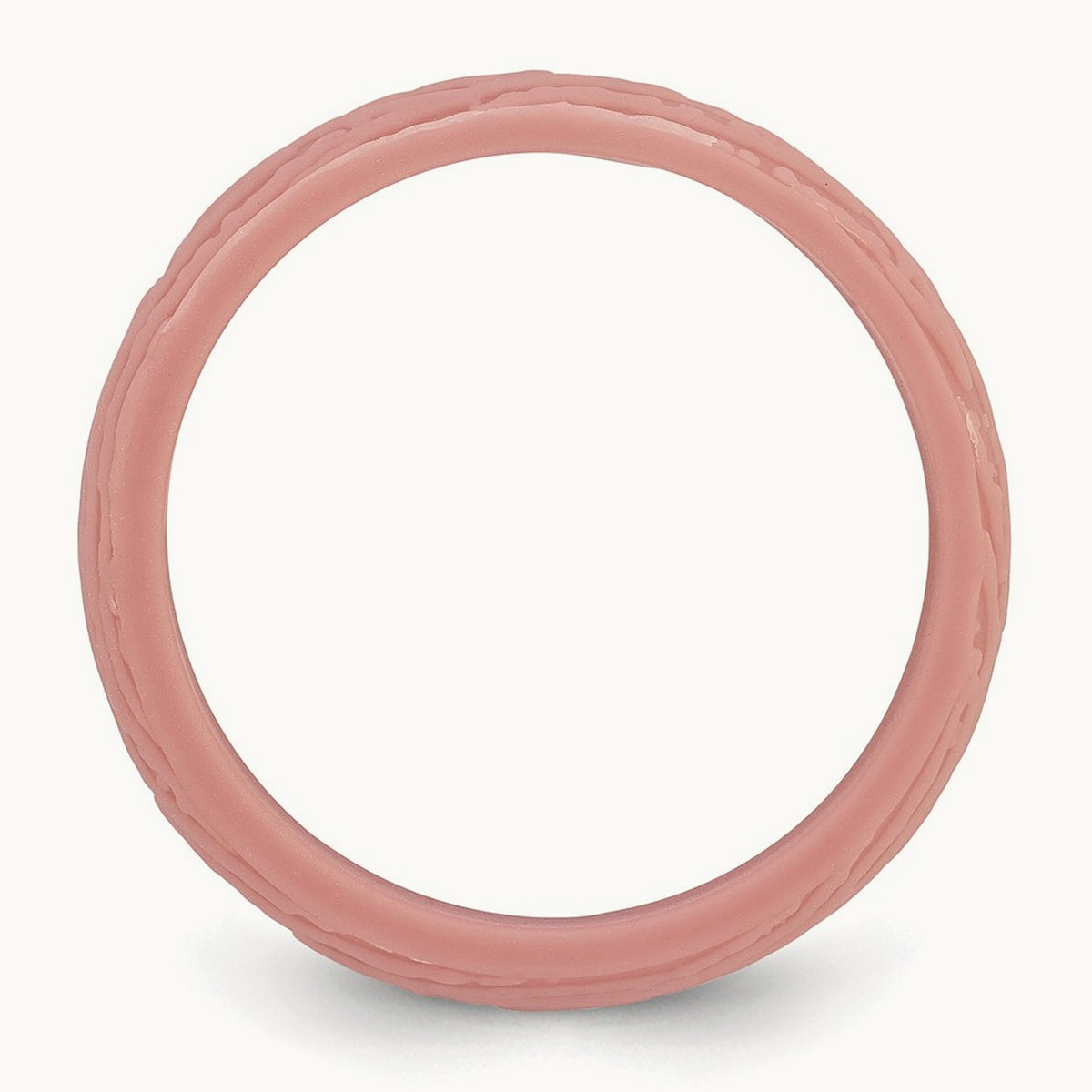 Silicone Rose Pink 5.70mm Wood Grain Pattern Band