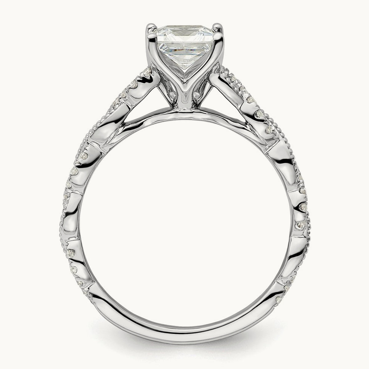 Princess Semi-Mount Engagement Ring, 0.20 ct tw Lab-Grown Diamond