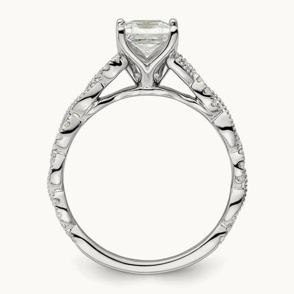 Princess Semi-Mount Engagement Ring, 0.20 ct tw Lab-Grown Diamond