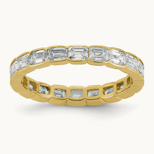 Emerald Eternity Ring, 2.00 ct tw Lab-Grown Diamond