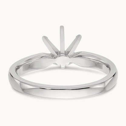 1/4ct. Medium-Weight Comfort-Fit 6-Prong Mounting, 14K White Gold