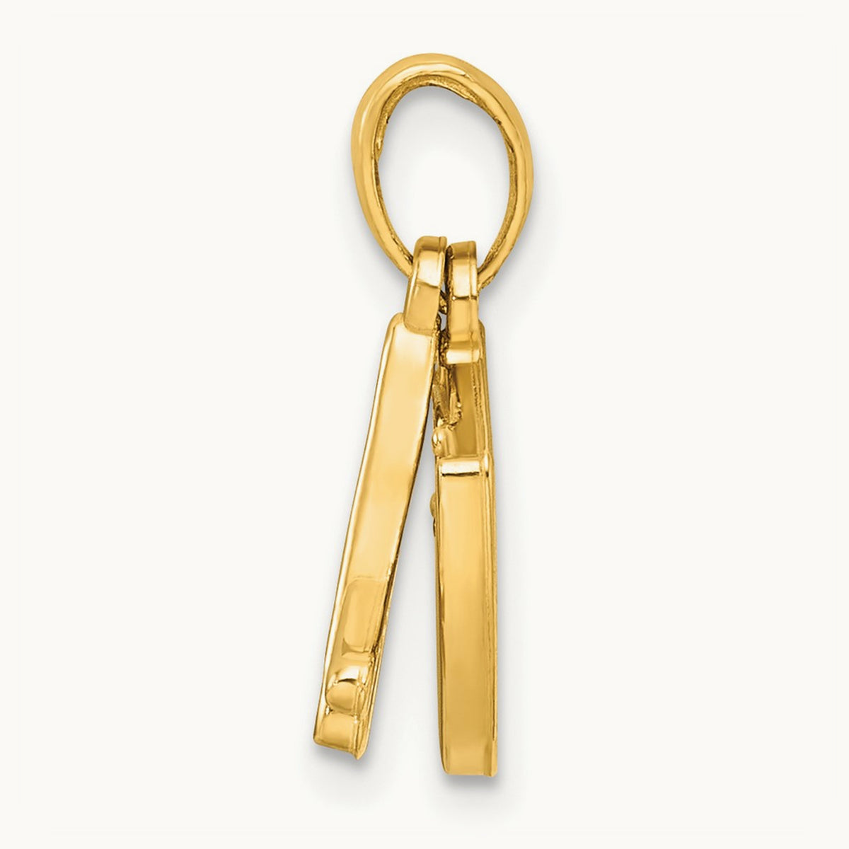 Polished Drumsticks and Drum Pendant, 14K