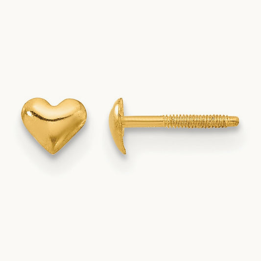 Madi K Heart Post Earrings, 14K