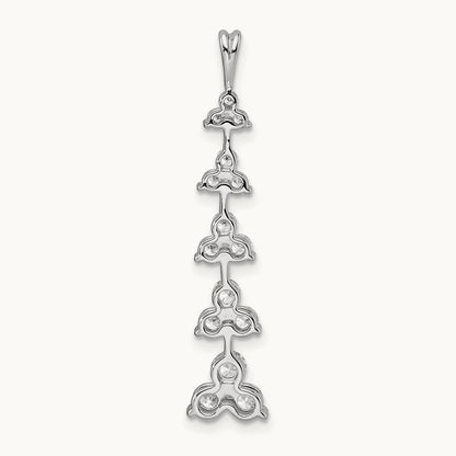 Five 3 Stone Bar Chain Slide, 1.00 ct tw Lab-Grown Diamond