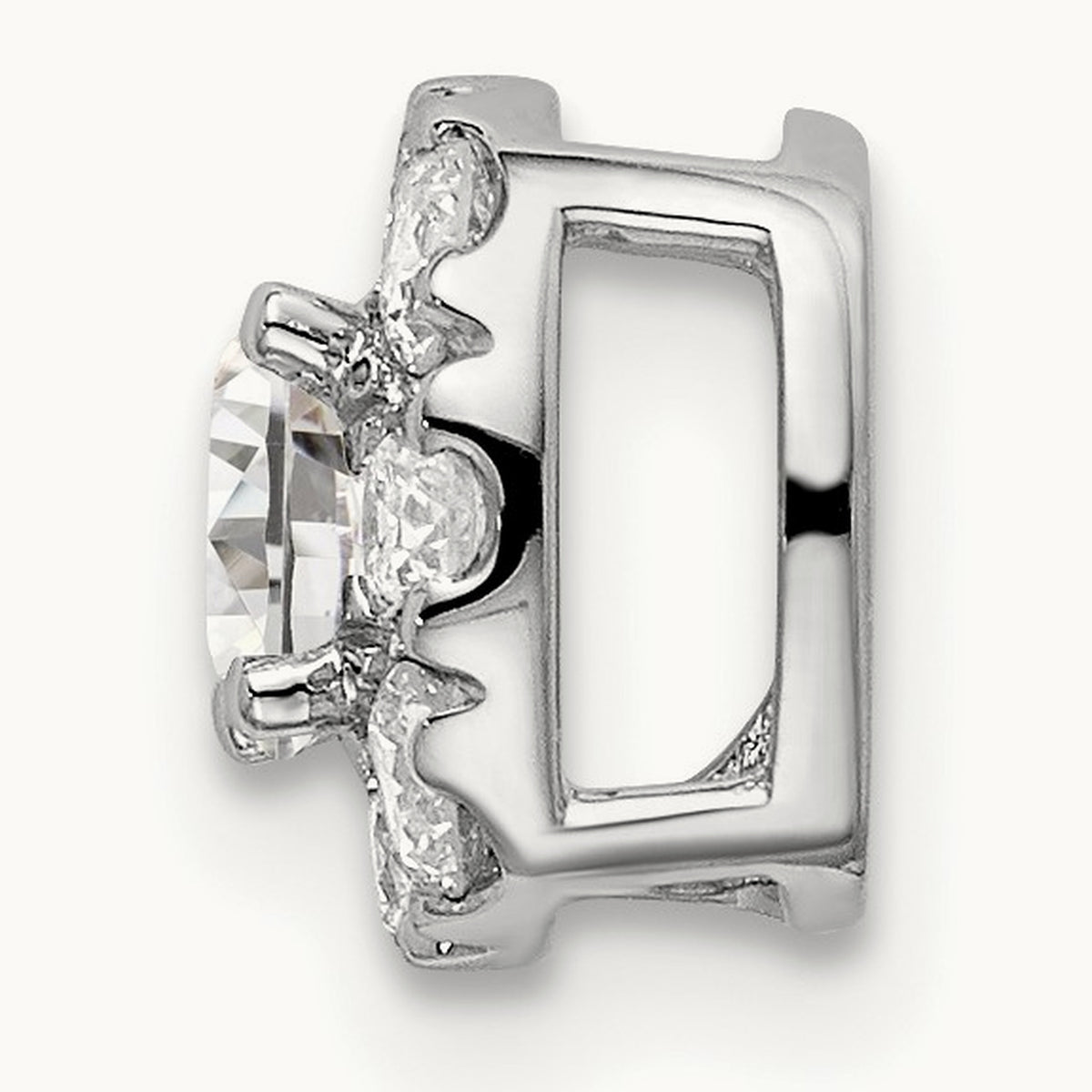 Cushion Halo Slide Pendant, 0.25-1.00 ct tw Lab-Grown Diamond — 1/2 ct, 14K White Gold