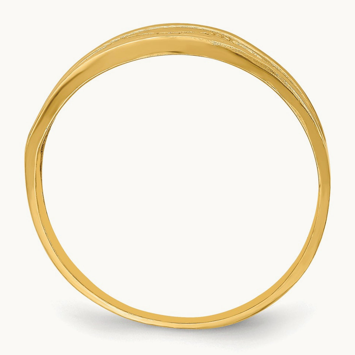 Diamond-Cut Quilted Pattern Ring, 14K