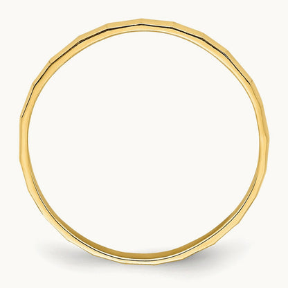 Bamboo Texture Band Childs Ring, 14K