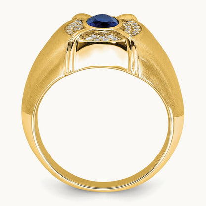 Sapphire and Diamond Mens Ring — photo set