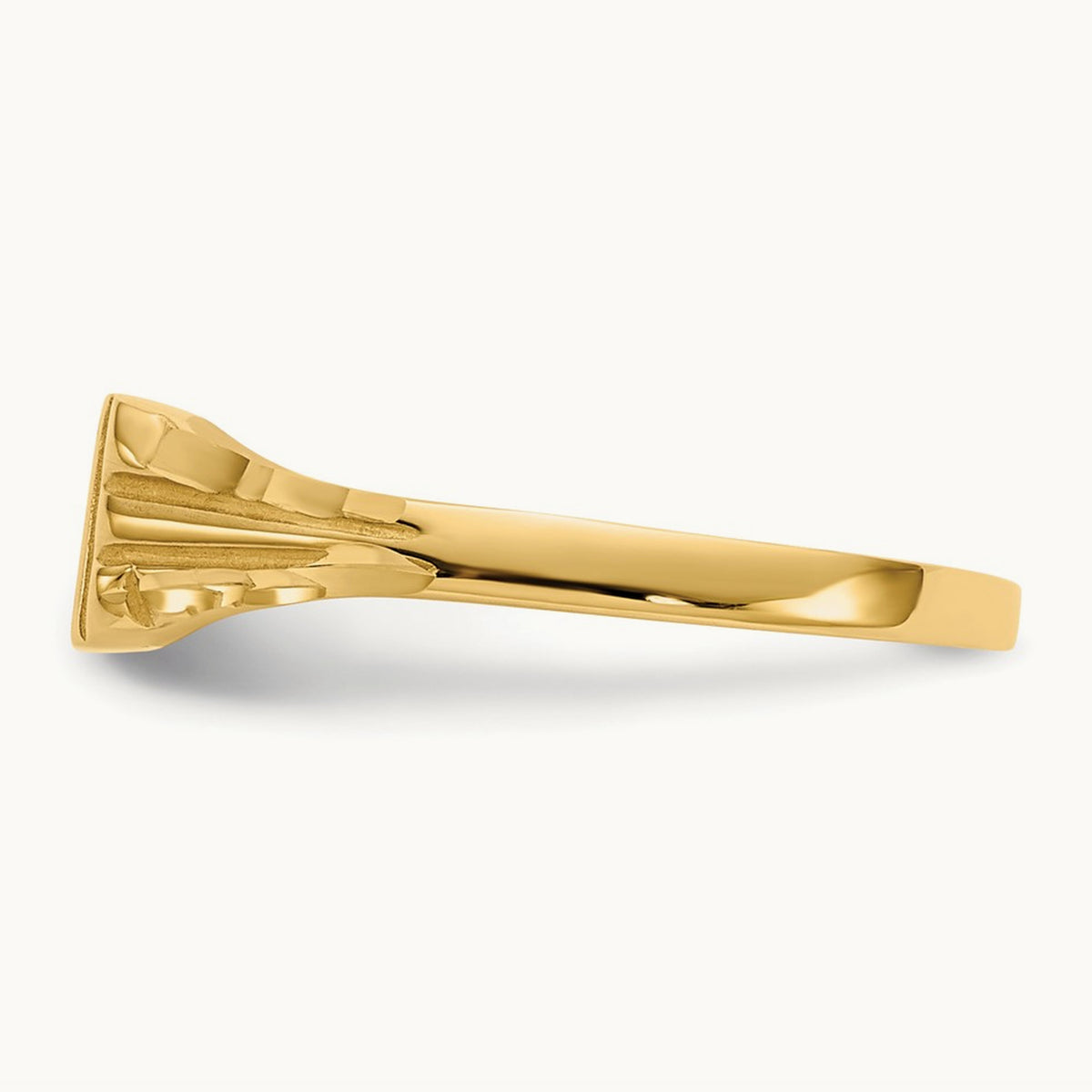 Childs Diamond-Cut Signet Ring, 14K