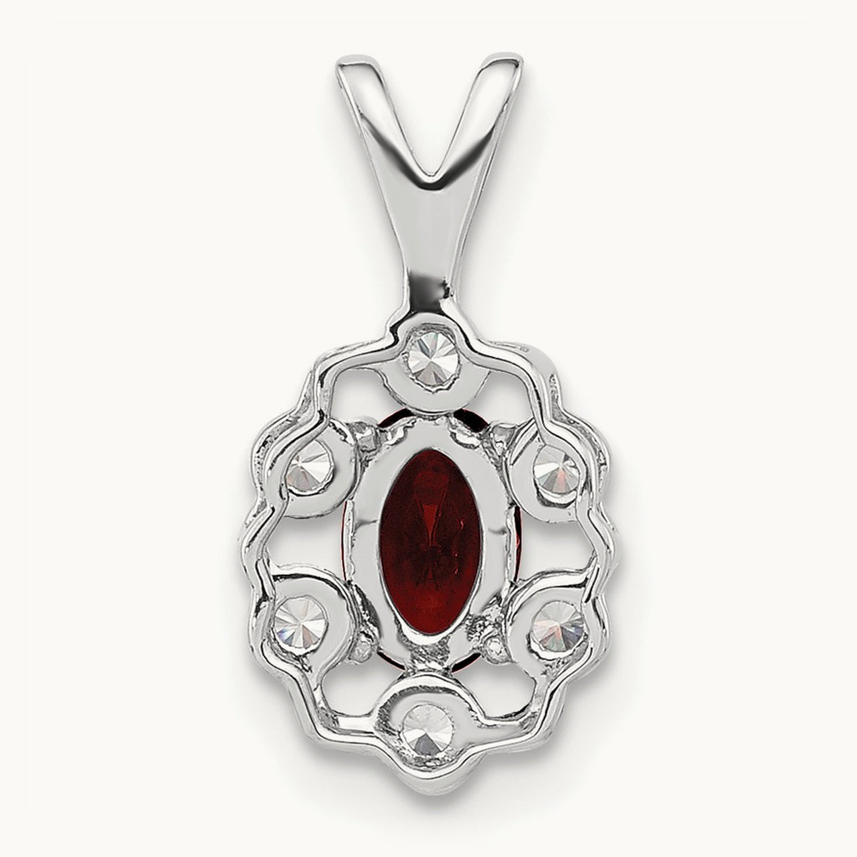 Created Ruby Pendant, 0.10 ct tw Lab-Grown Diamond