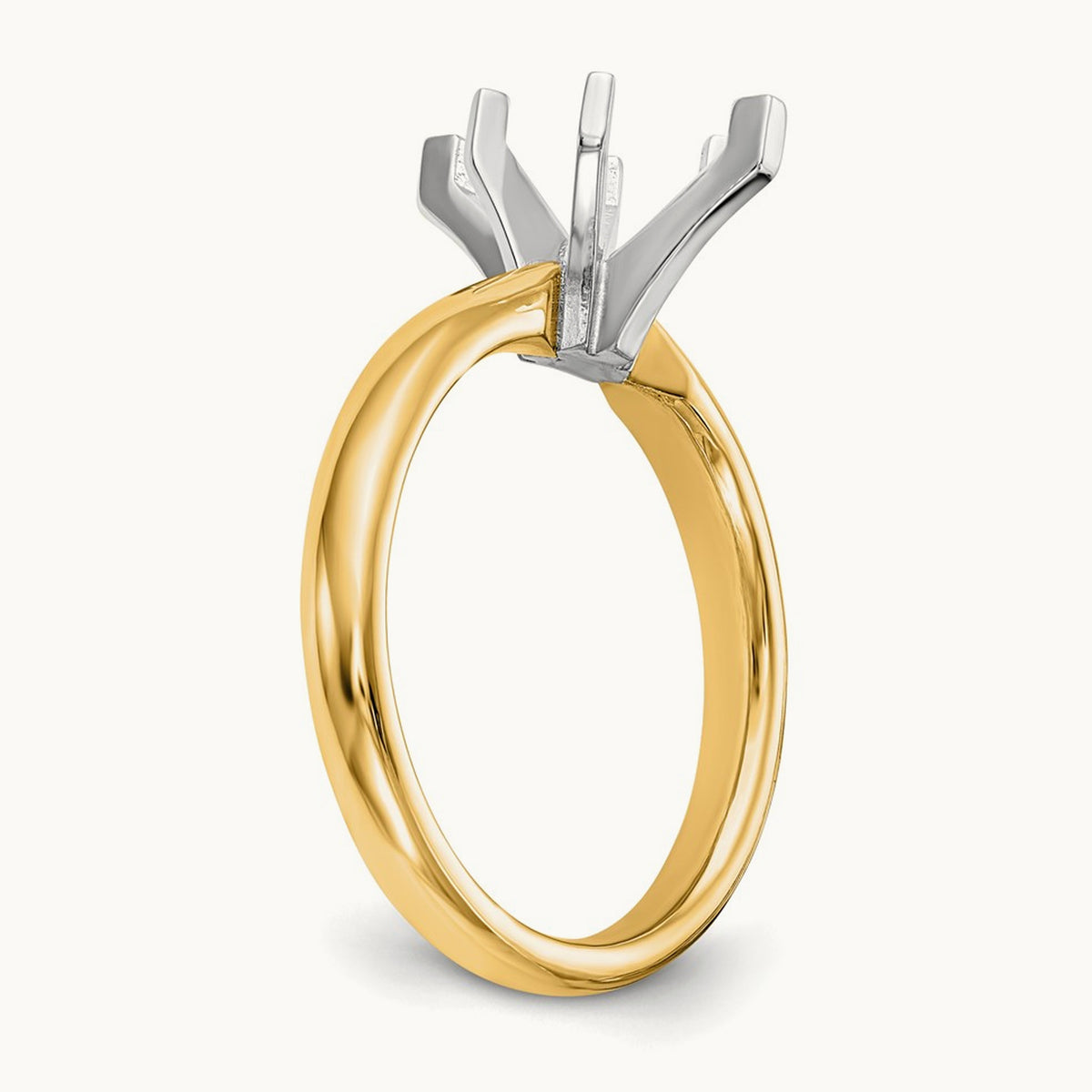 1.5ct. Tulip-Head Comfort-Fit Marquise Solitaire Mounting, 14K Two-tone