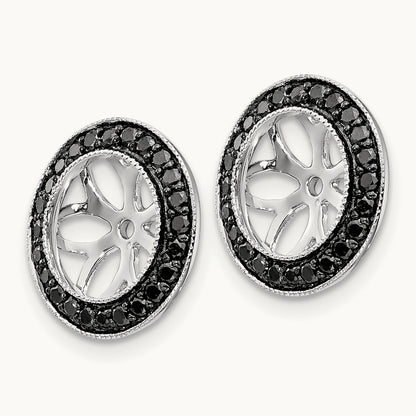 Black Diamond Earring Jackets — 12mm, 0.368 ct