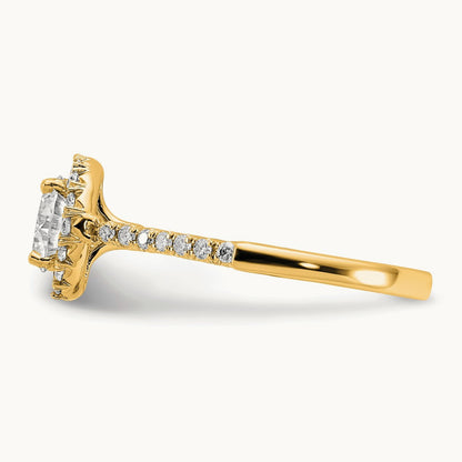 Semi-Mount Engagement Ring, 0.25-0.50 ct tw Lab-Grown Diamond — 1/3 ct (holds 1 ct center) · VS/SI (Great), 14K Yellow Gold, 7