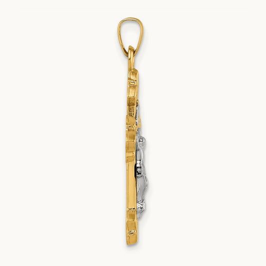 with Polished INRI Crucifix Cross Pendant — photo set