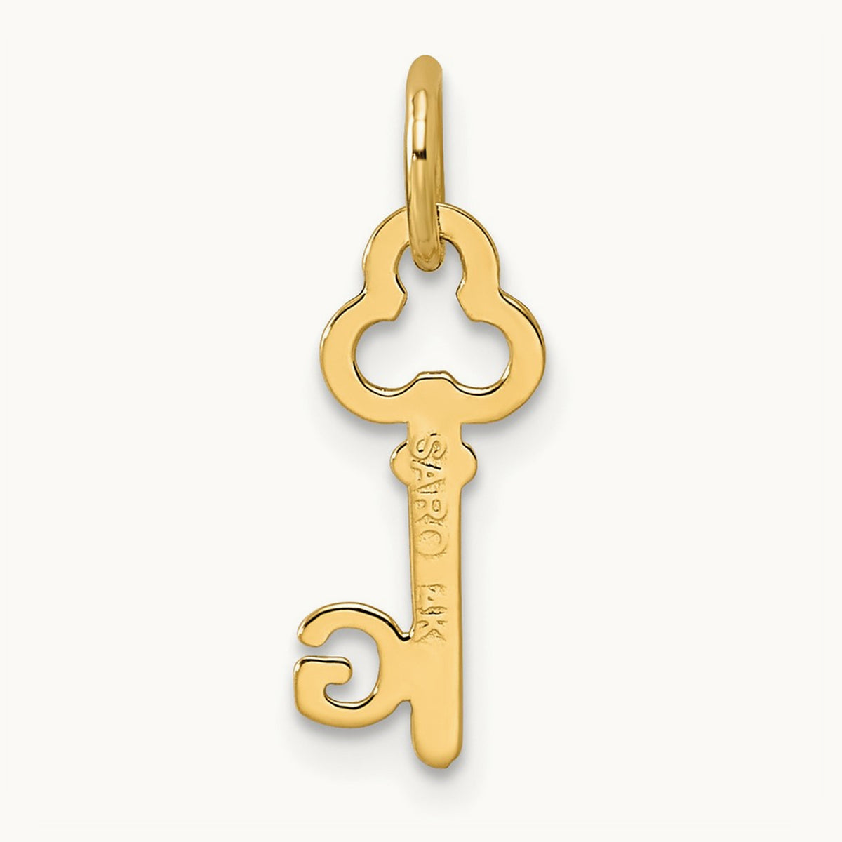 Key Initial Charm — 14K Yellow Gold, G