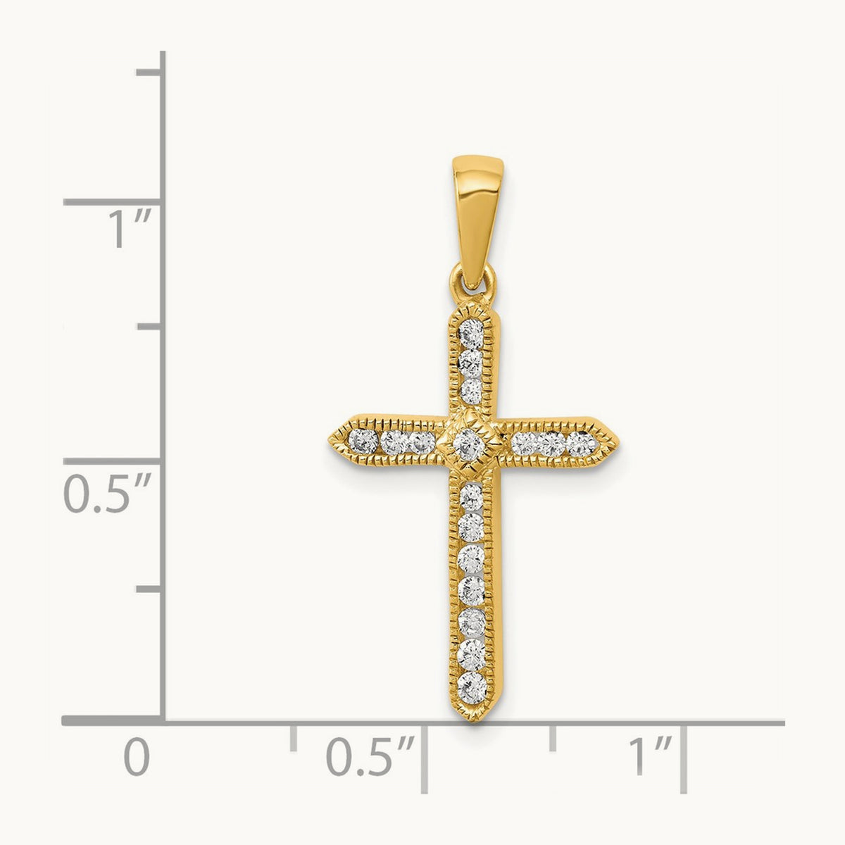 1/4ct. Diamond Cross Pendant — photo set