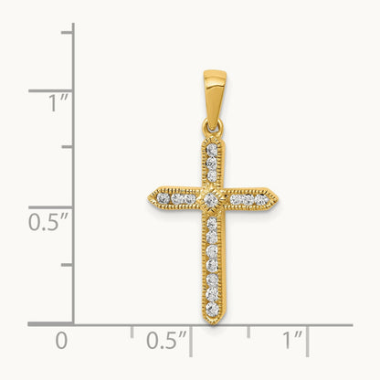 1/4ct. Diamond Cross Pendant — photo set