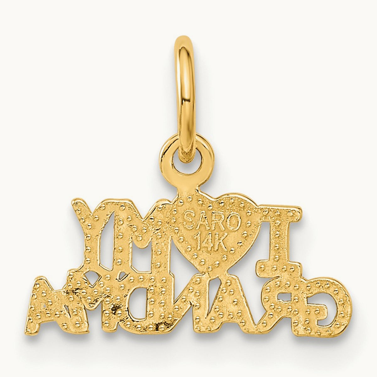 I HEART MY GRANDMA Charm — 14K Yellow Gold