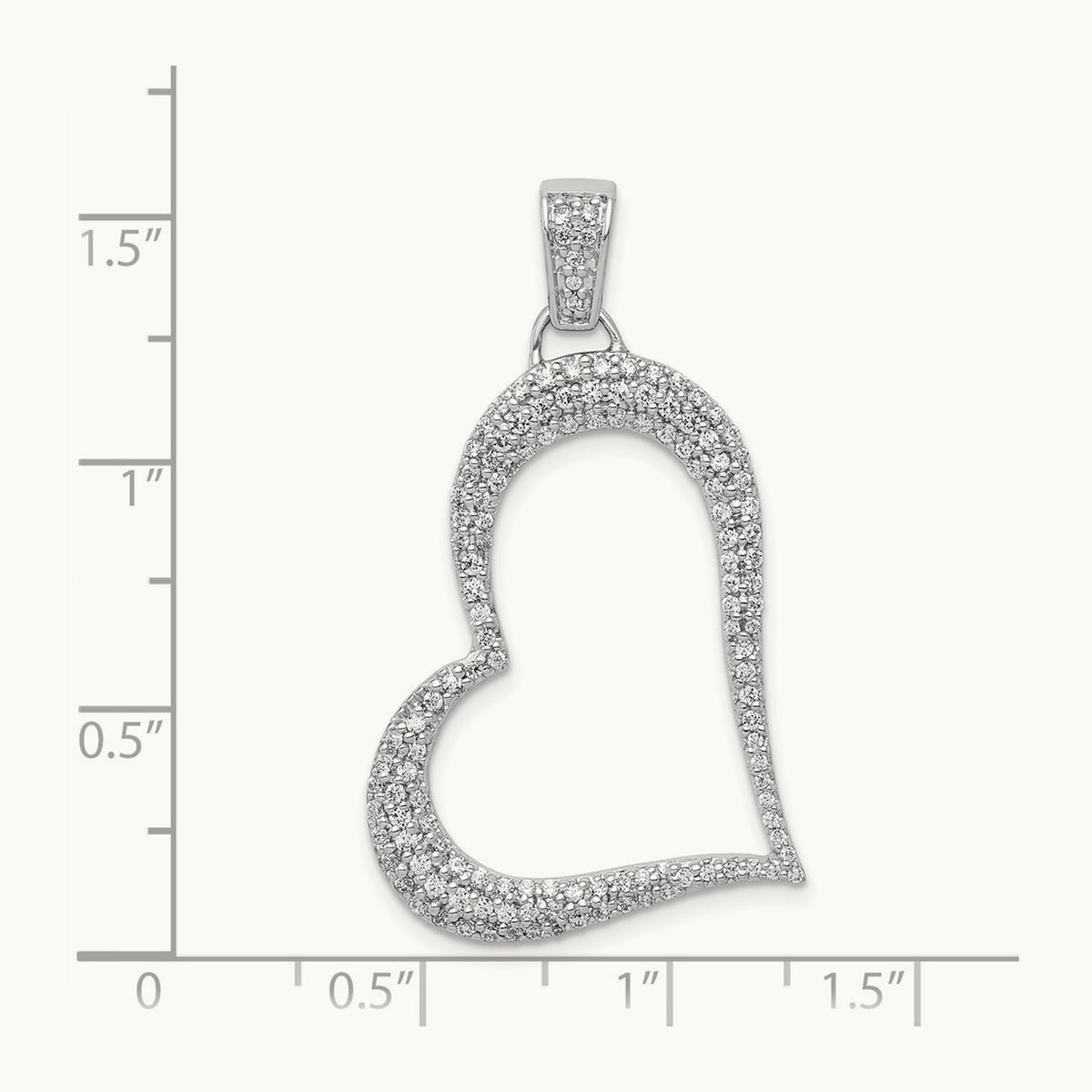 Diamond Heart Pendant — 40mm