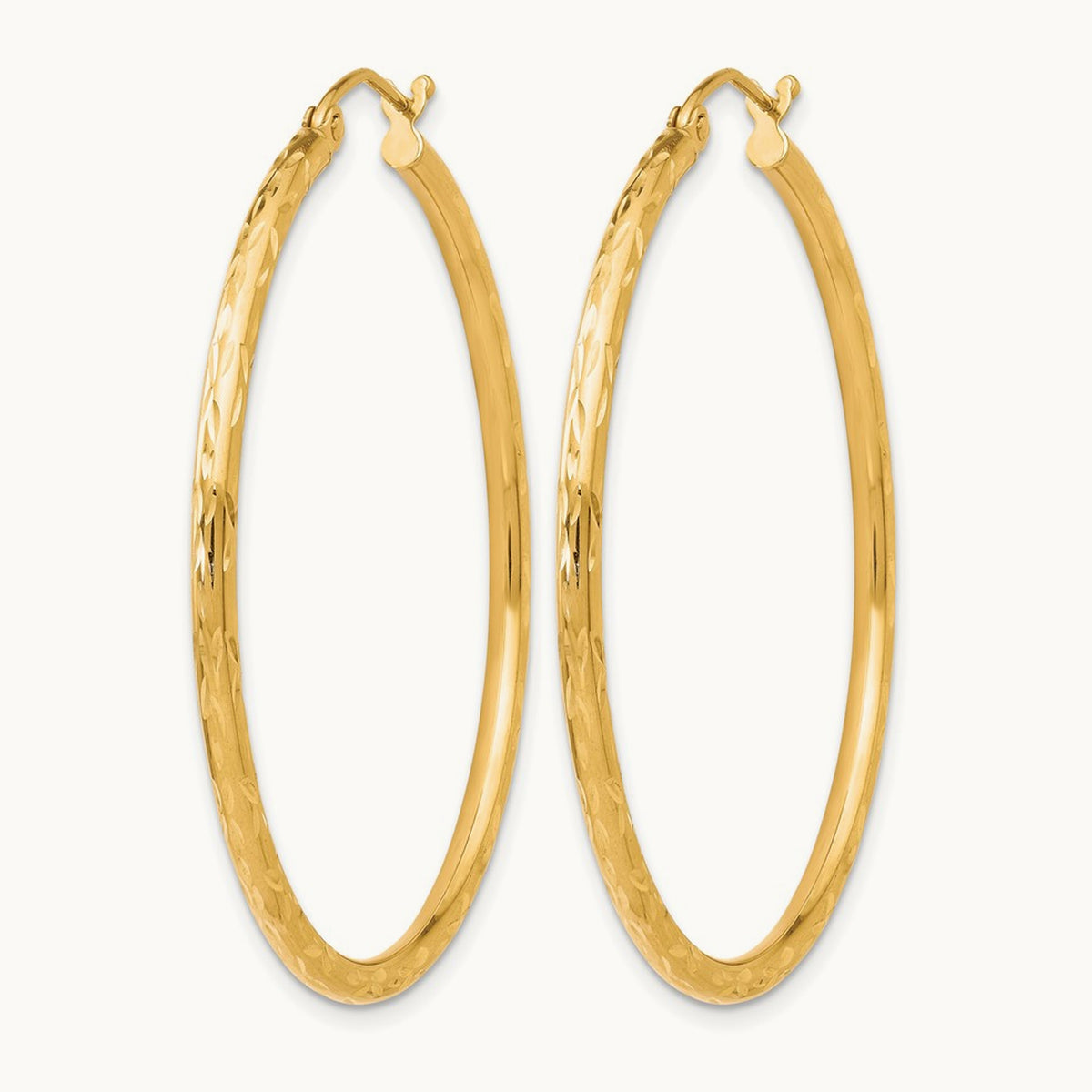 Textured Hinged Hoop Earrings — Leslie's — 40mm