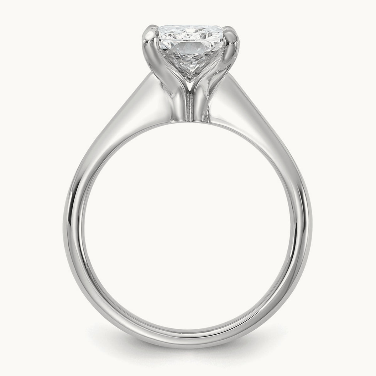 Radiant 8X Ring, 3.00 ct tw Lab-Grown Diamond — 14K White Gold