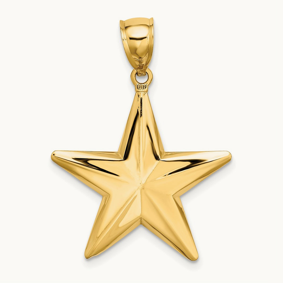 3-D Nautical Star Charm, 14K