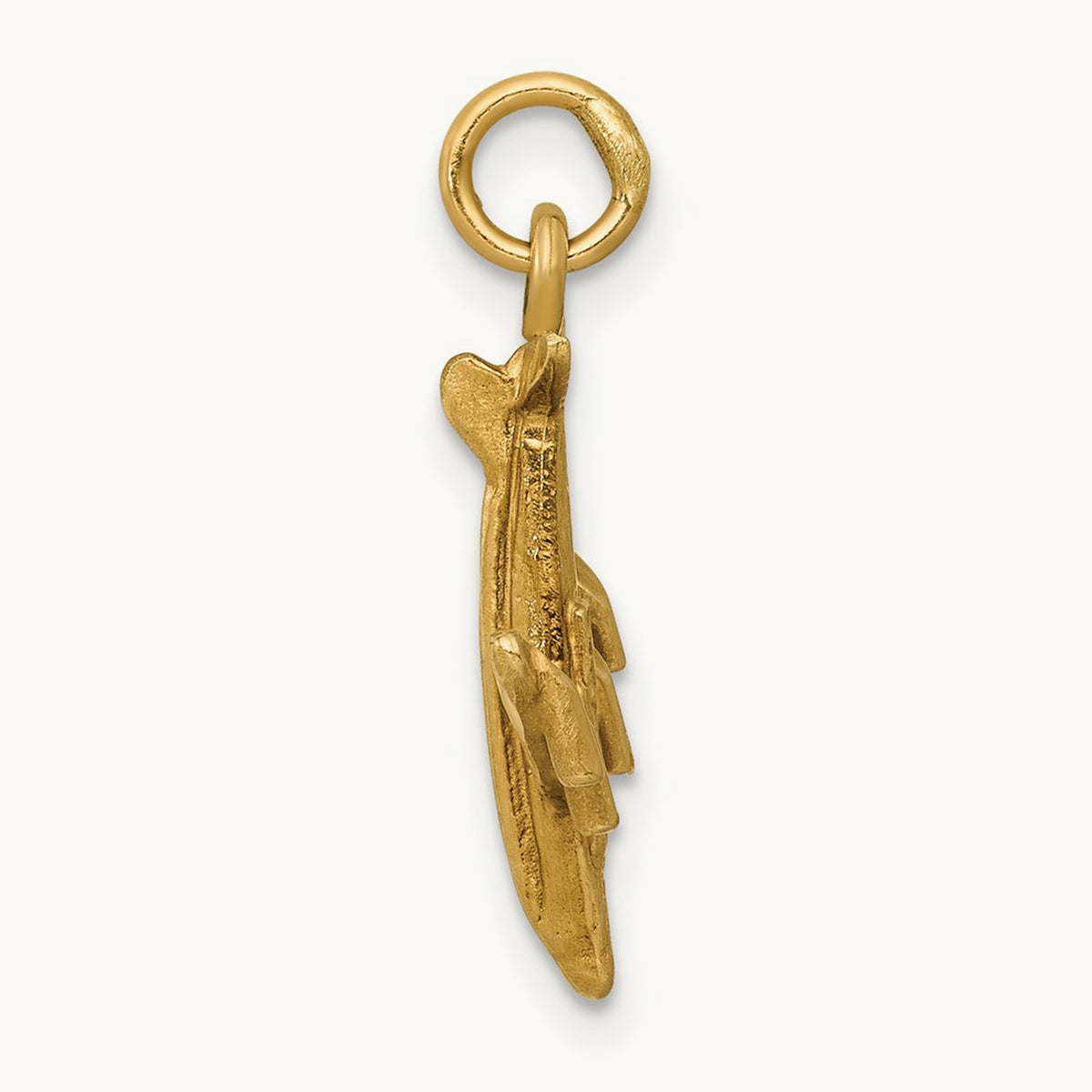 3-D Airplane Charm — 14K Yellow Gold
